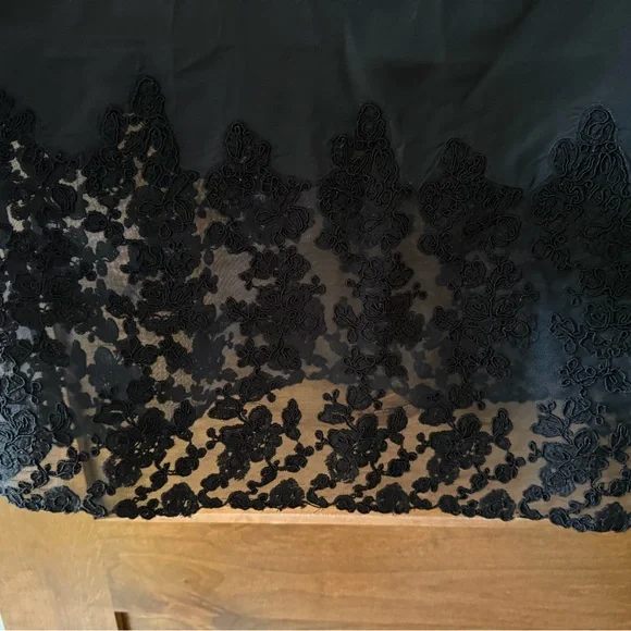 THE GREAT. Black Lace Detail midi dress - Picture 13 of 13